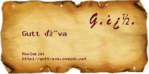 Gutt Éva névjegykártya